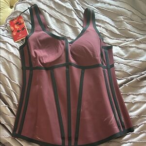 Honeylove Burgundy and Black Corset Bra
